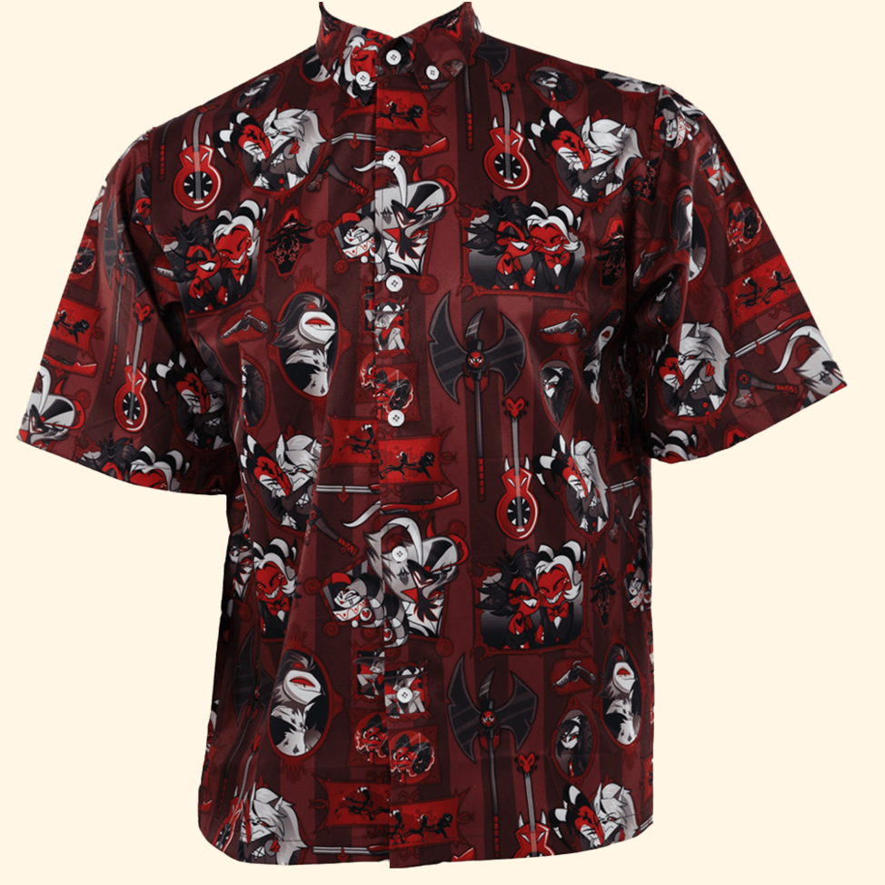 Button Up Shirt Vivziepop New Merch Hazbin Hotel Merch Birthday Best Friend Gifts