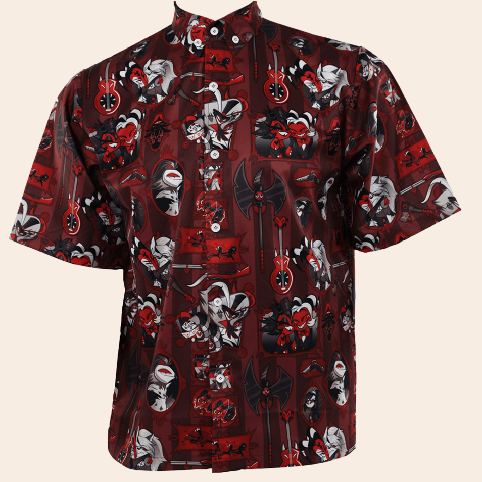 Button Up Shirt Vivziepop New Merch Hazbin Hotel Merch Birthday Gifts For Fan Gifts For BFF