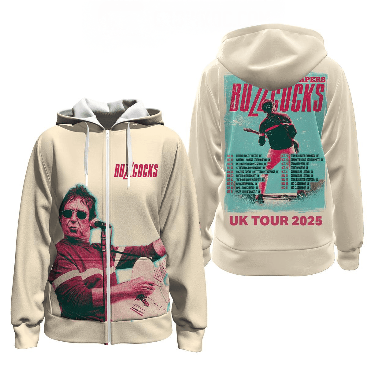 Buzzcocks UK Tour 2025 Hoodie Fan Merch Best Gifts For Dad