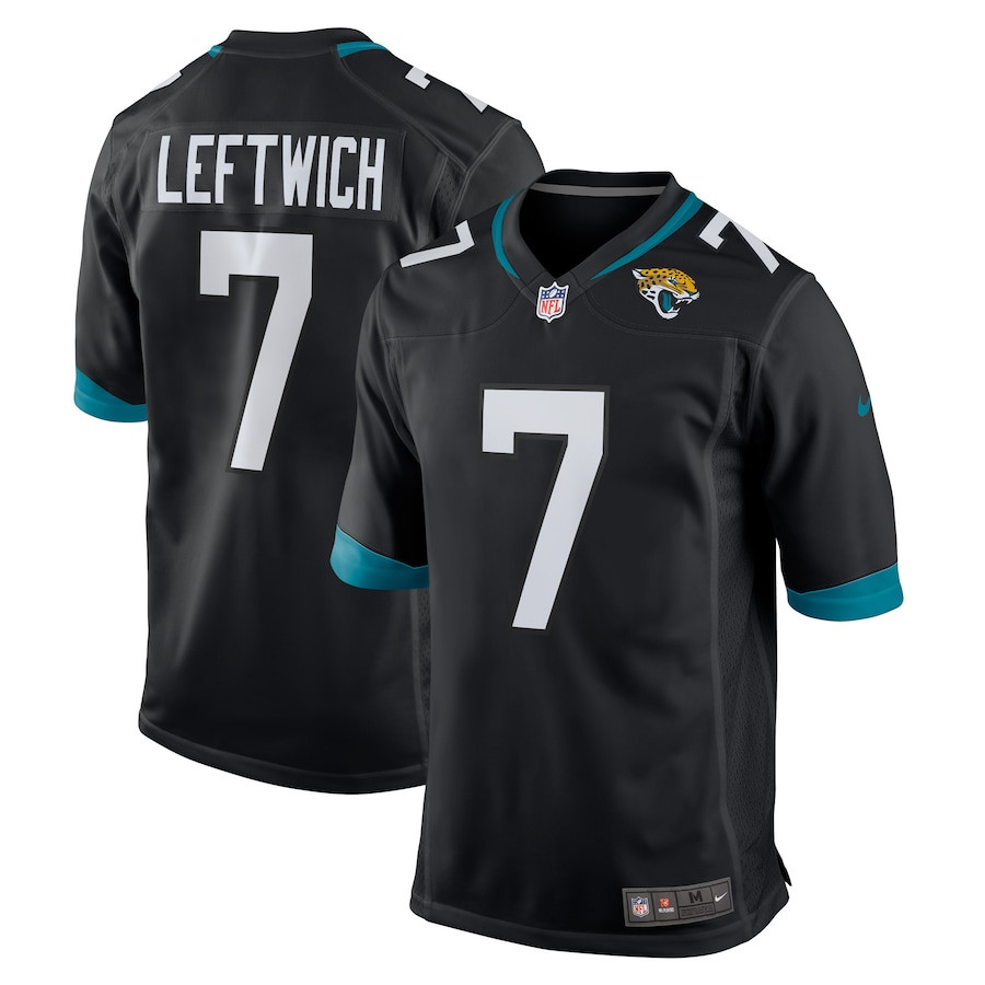 Byron Leftwich 7 Jacksonville Jaguars Men Alternate Retired Game Jersey - Black - JS604