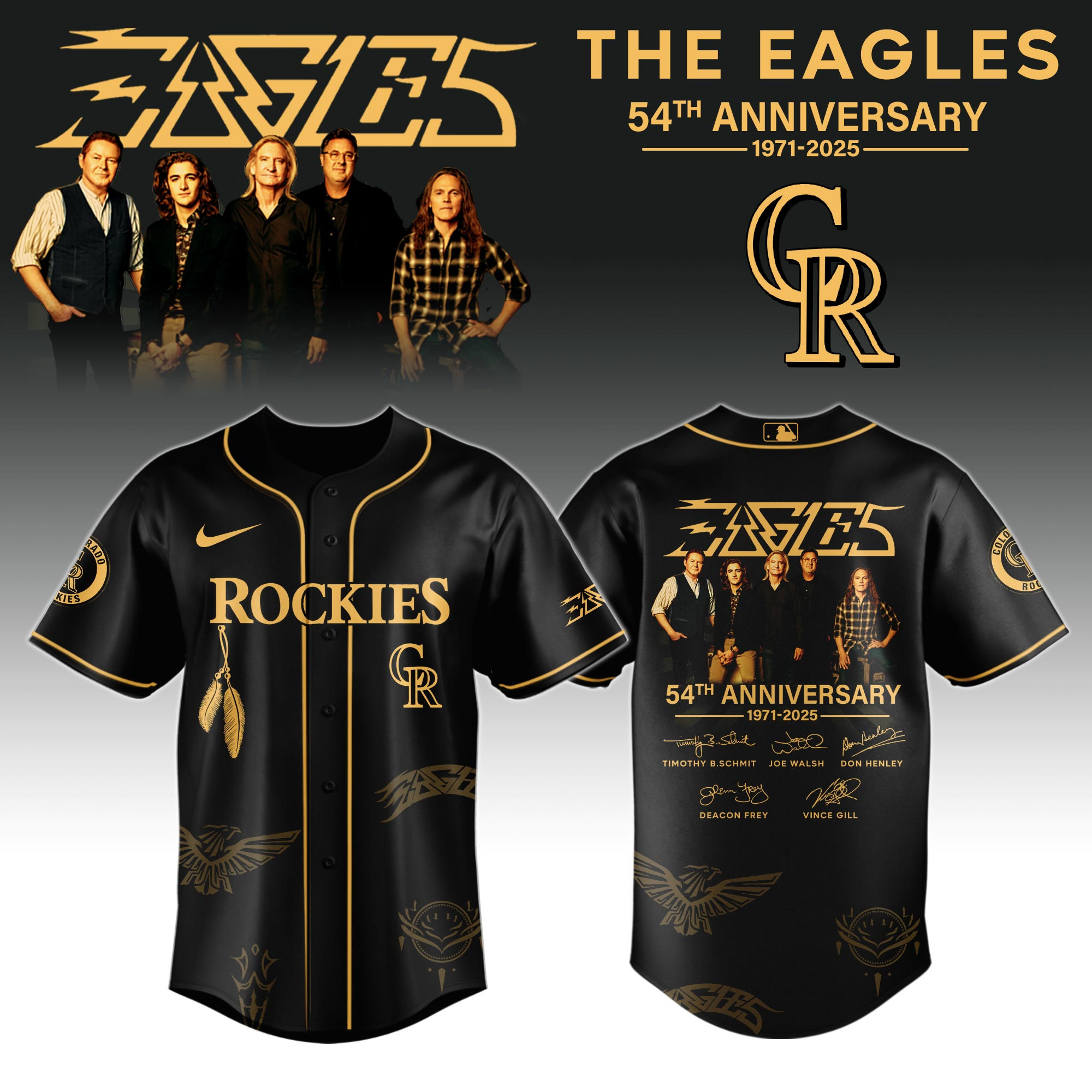 C Rockies X Eagles Band Music Jersey 2025 Gift Ideas For Baseball Fans
