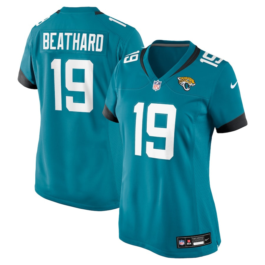 C.J. Beathard 19 Jacksonville Jaguars Women's Game Jersey - Teal - JS218