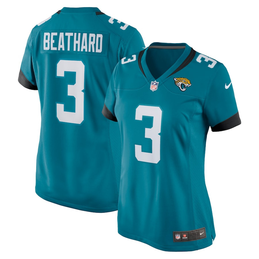 C.J. Beathard 3 Jacksonville Jaguars Women Game Jersey - Teal - JSDV979