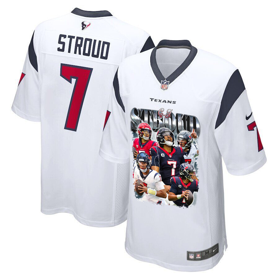 C.J. Stroud 7 Houston Texans The Gunslinger Game Men Jersey - White - JSDV756