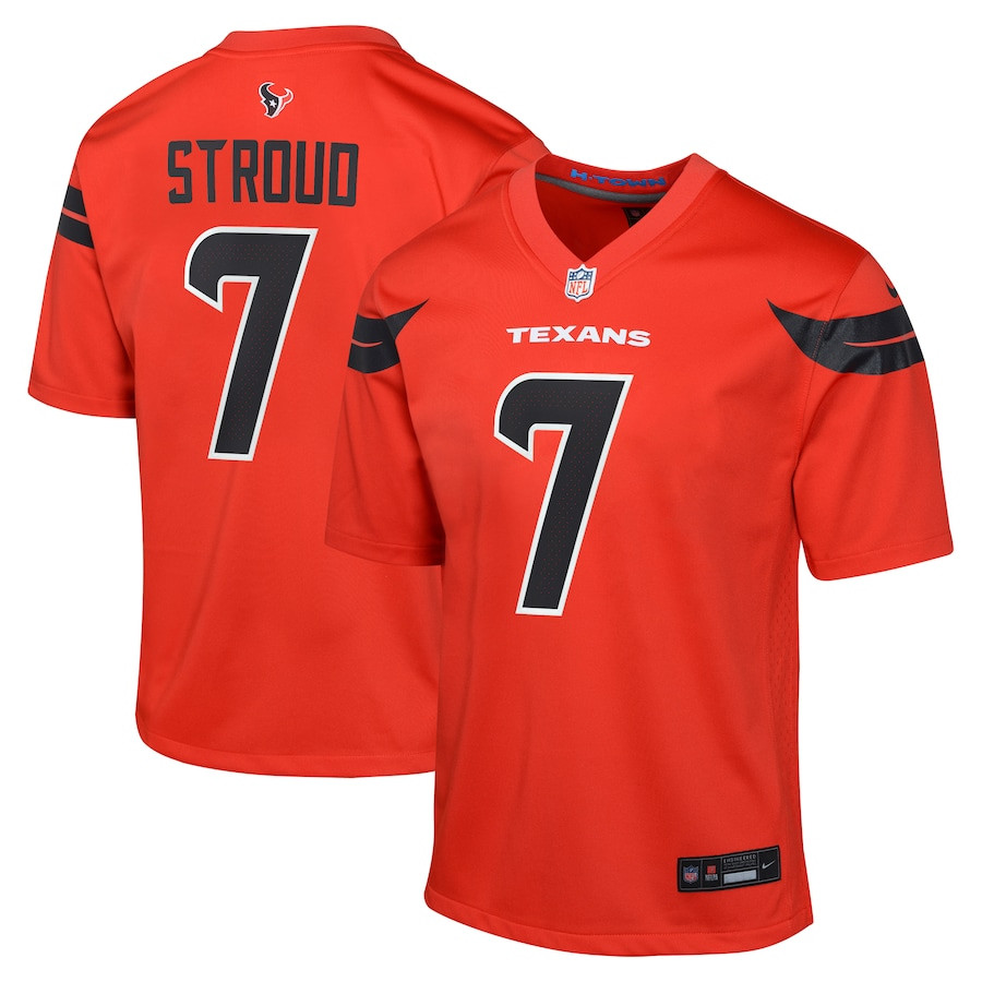 C.J. Stroud 7 Houston Texans Youth Alternate Game Jersey - Red - JSDV613