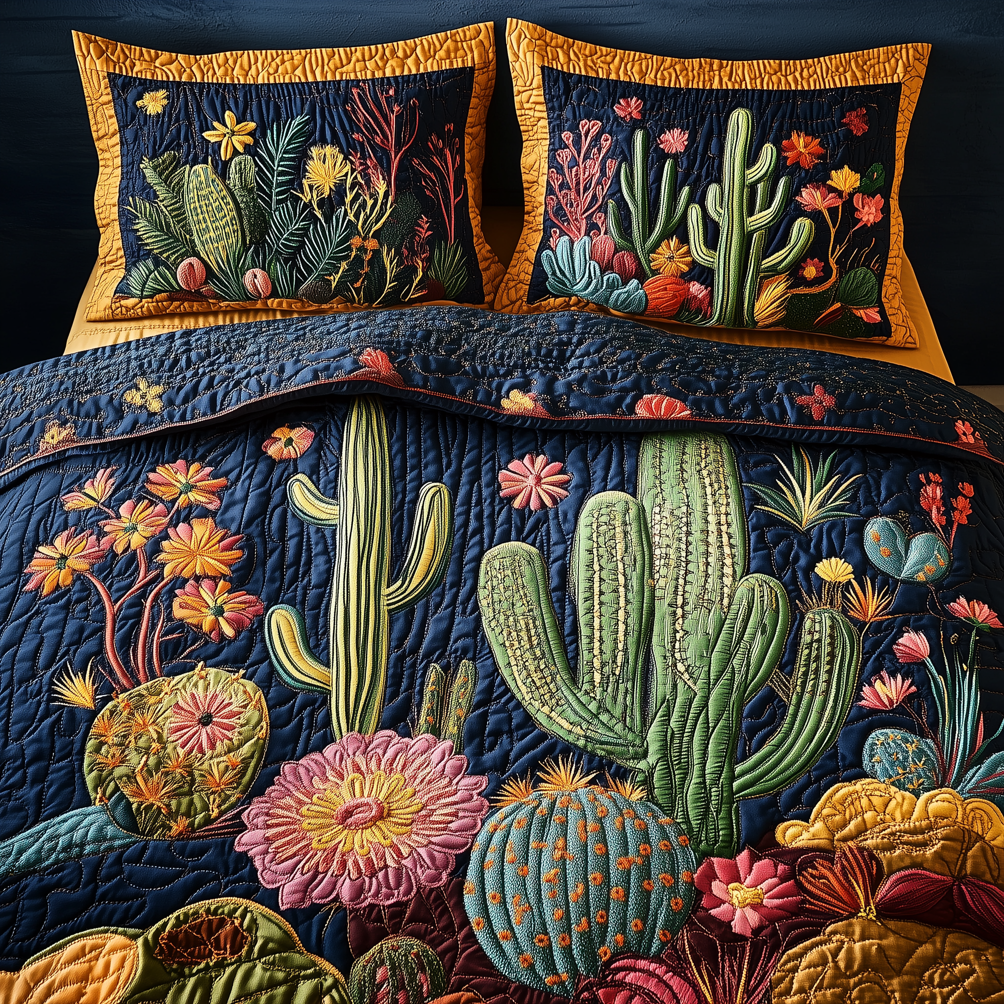 Cactus Haven Quilted Bedding Set Awesome Duvet Cover Bedspread Set Top 10 Mother' Day Gifts 2025