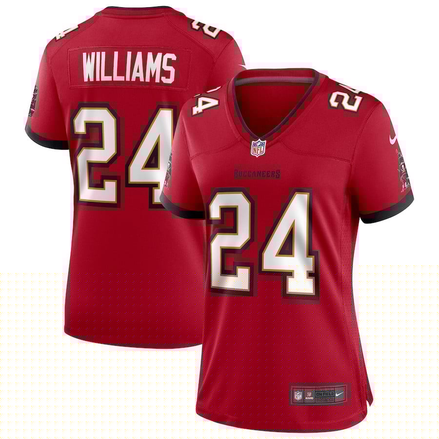 Cadillac Williams 24 Tampa Bay Buccaneers Women Game Retired Jersey - Red - JS298