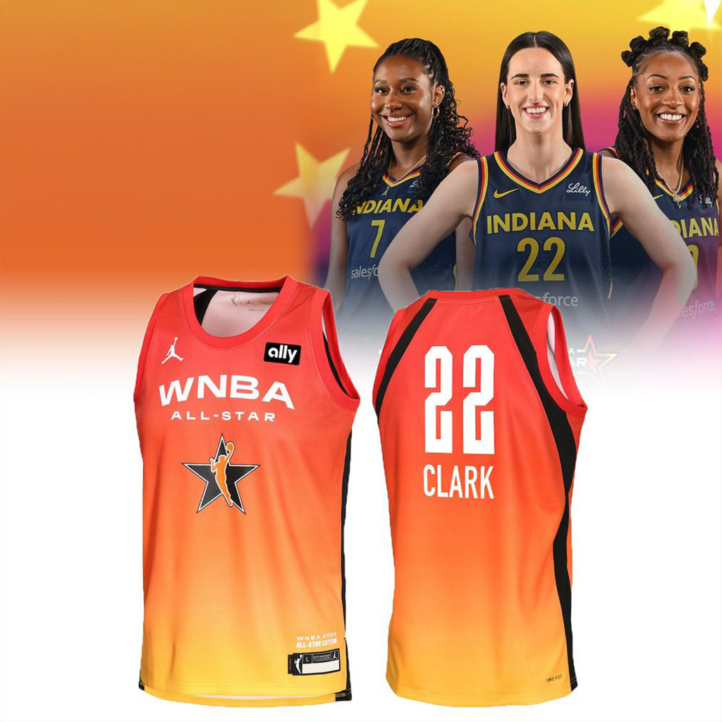 Caitlin Clark 2025 WNBA All Star Game Explorer Edition Orange Basketball Jersey WNBA Merch