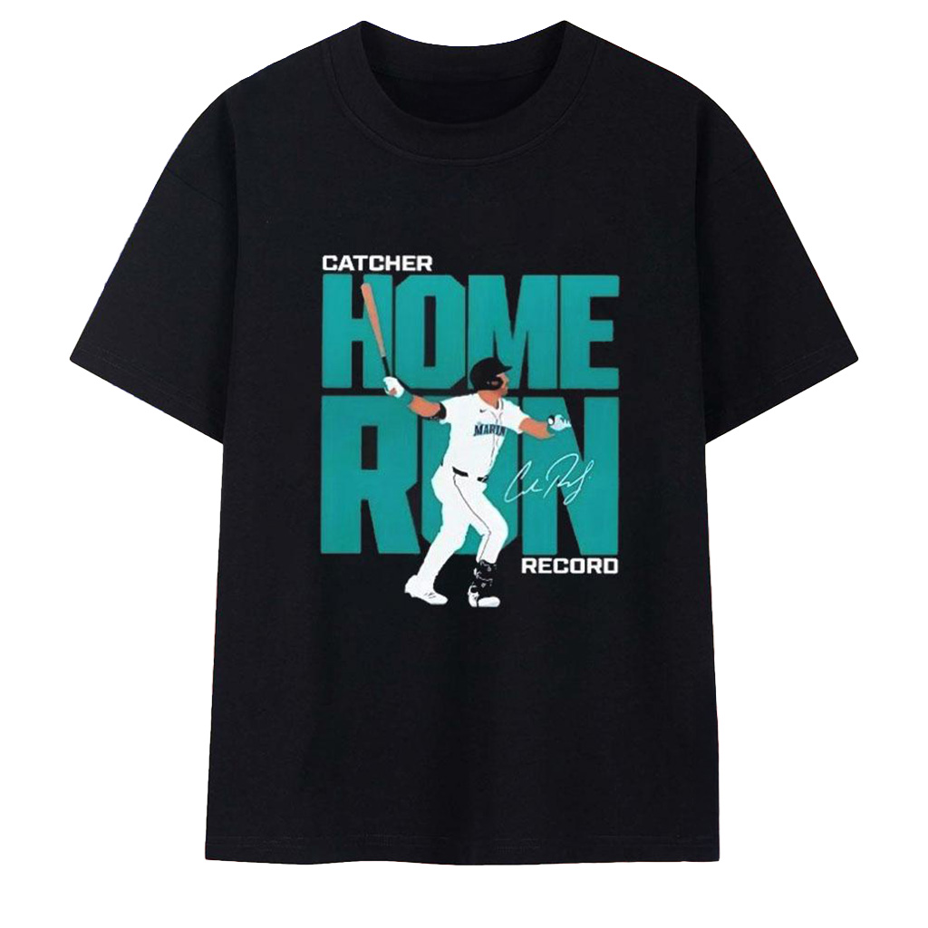 Cal Raleigh Catcher Home Run Record T-Shirt Cal Raleigh Merch Baseball Enthusiast Gifts