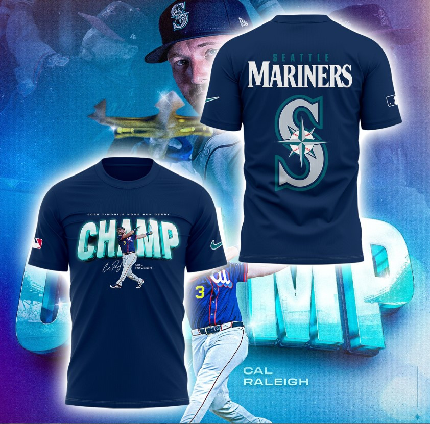 Cal Raleigh Seattle Mariners 2025 Home Run Derby Champion Shirt Baseball Team Gift Ideas