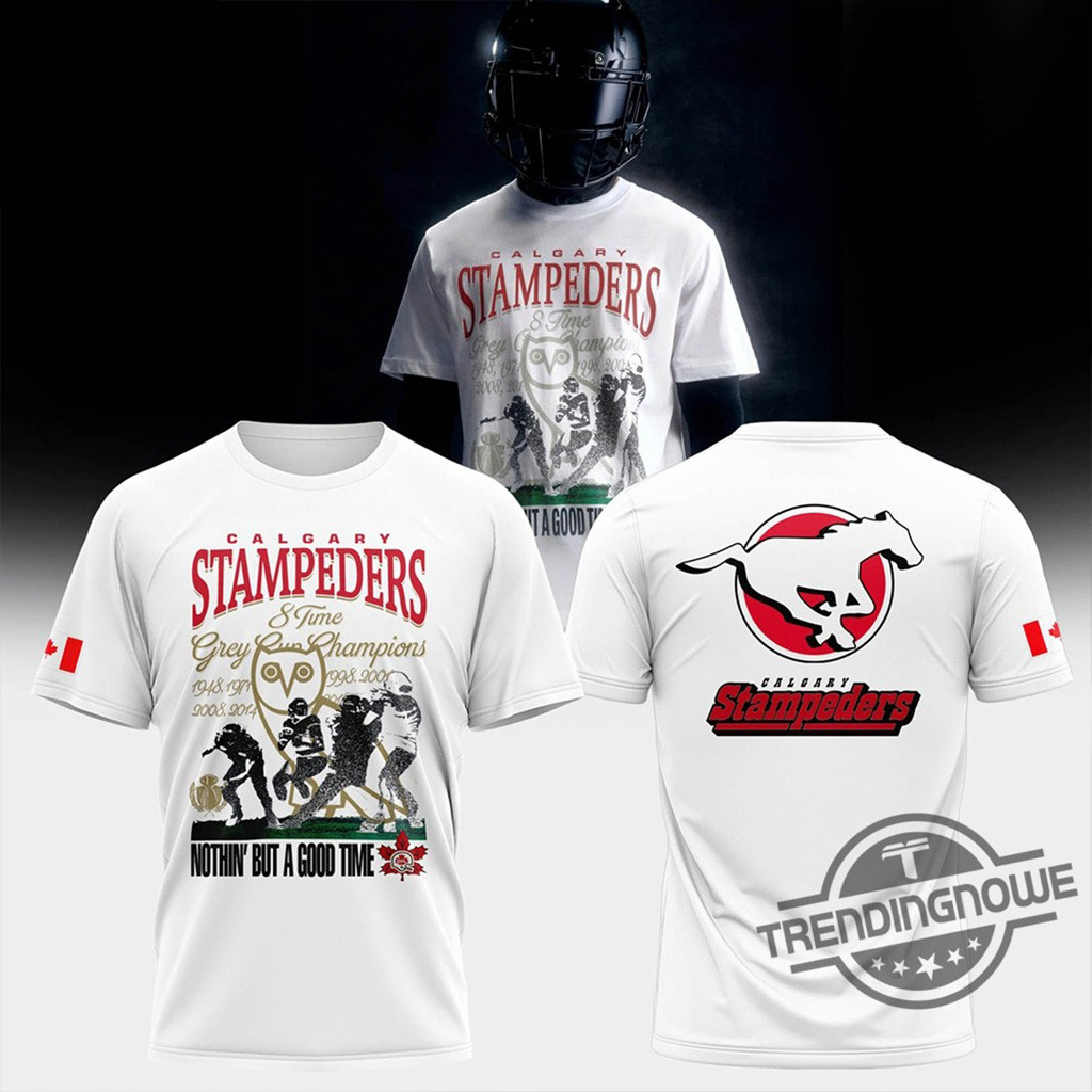 Calgary Stampeders 8 Time Grey Cup Champions Shirt Calgary Stampeders Merch Gifts For Fans