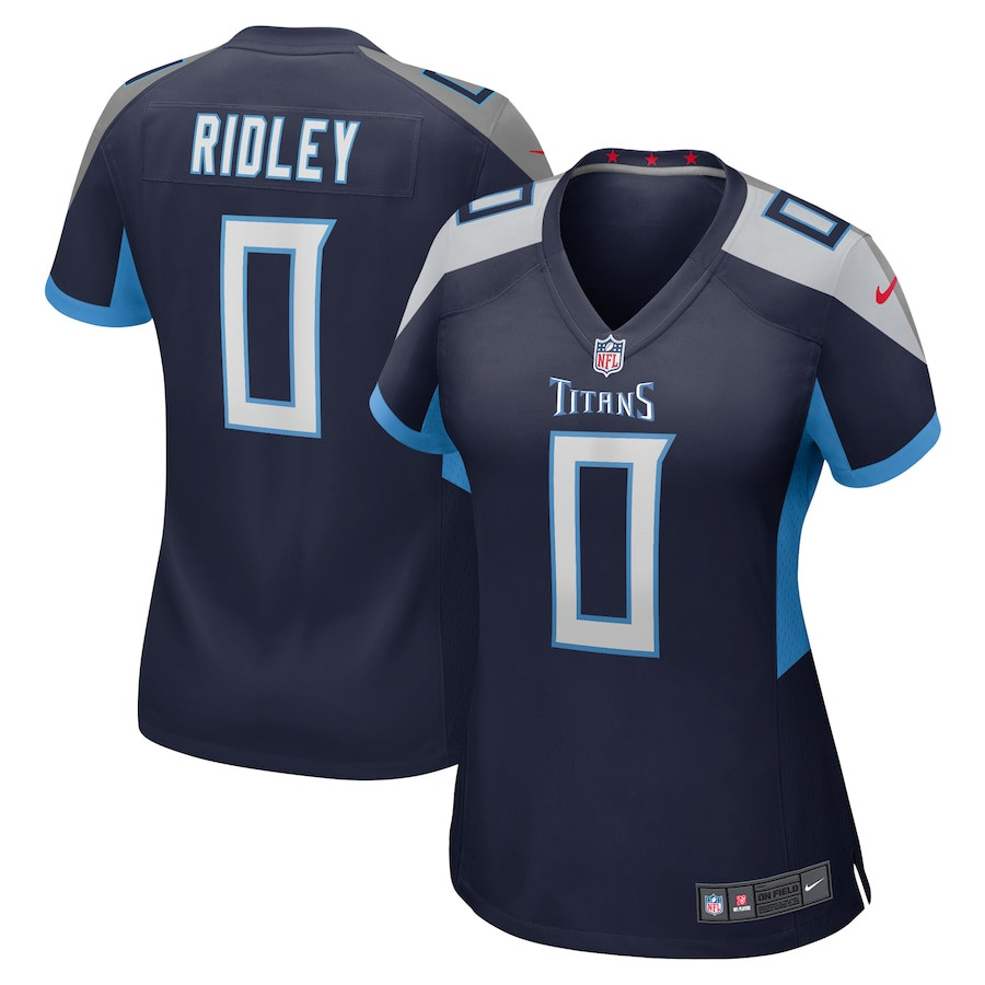 Calvin Ridley 0 Tennessee Titans Game Women Jersey - Navy - JSDV203
