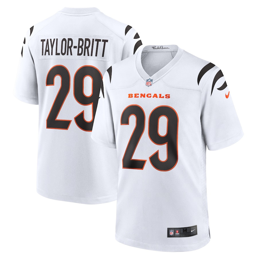 Cam Taylor-Britt 29 Cincinnati Bengals Game Men Jersey - White - JSDV240