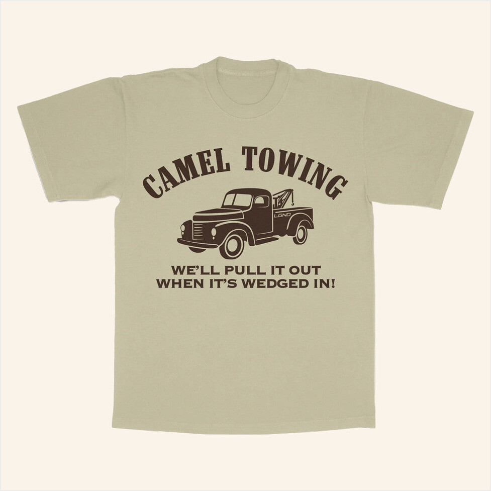 Camel Towing Pigment Dyed T-Shirt Lgndsupplyco Merch Present For Husband Birthday Gift Ideas