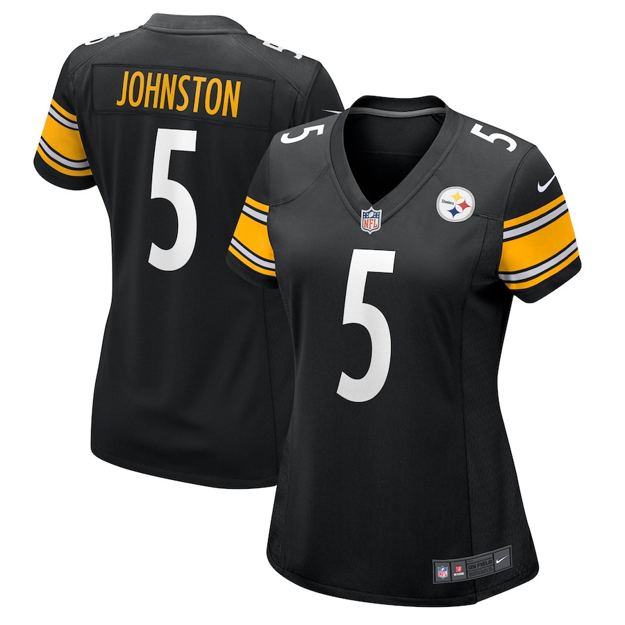 Cameron Johnston 5 Pittsburgh Steelers Women's Game Jersey - Black - JS374