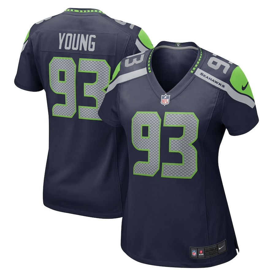 Cameron Young 93 Seattle Seahawks Women's Game Jersey - College Navy - JSDV536