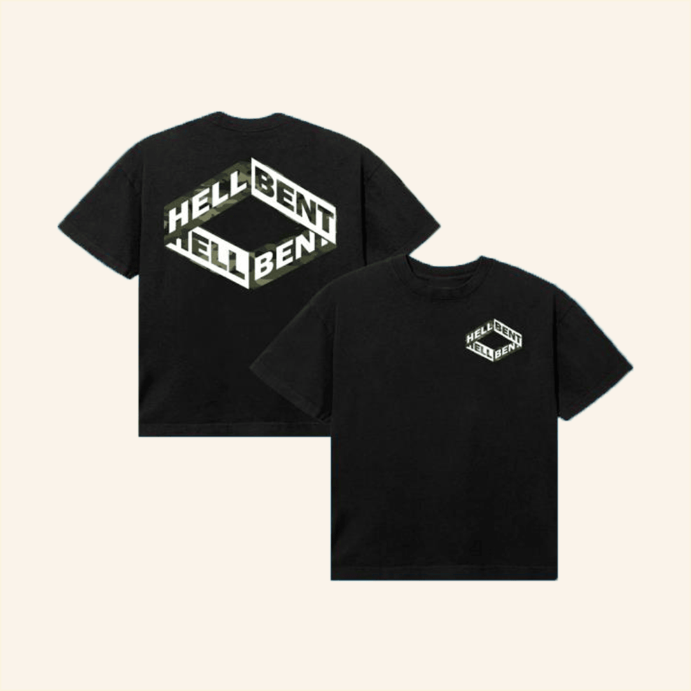Camo Hellbent Logo T-Shirt Hellbent Records Merch Gift Ideas For Dad BFF Birthday Gifts