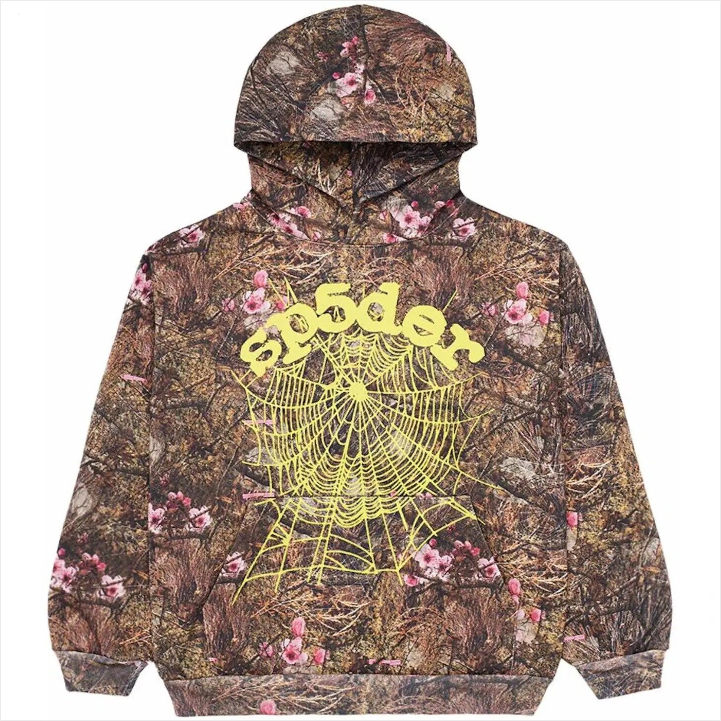 Camo SP5DER Hoodie Streetwear for Men Women SP5DER Merch Cotton Oversized Unisex Sweatshirt