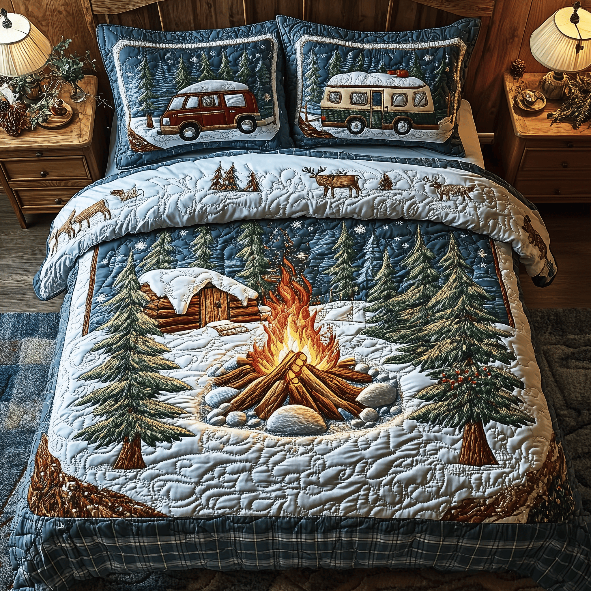 Camping Is My Therapy Quilted Bedding Set Christmas Gifts From Daughter To Dad