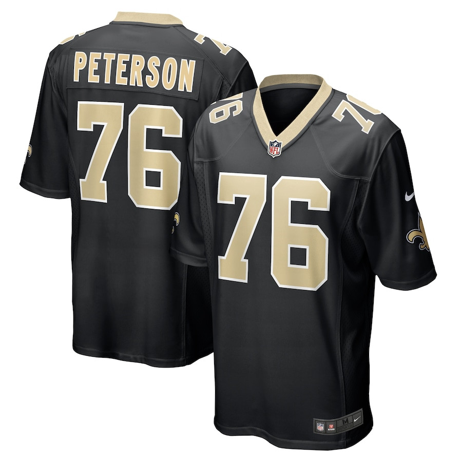 Camron Peterson 76 New Orleans Saints Game Men Jersey - Black - JS161