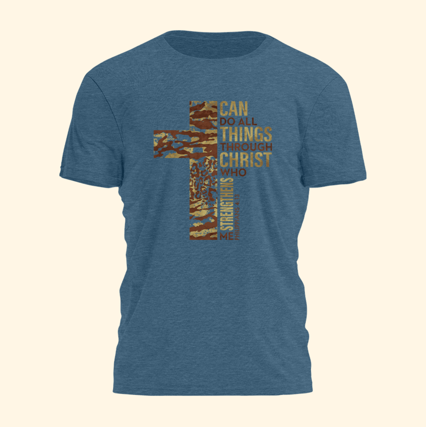 Can Do All Things Through Christ Who Strengthens Me Shirt Christian Tee Shirts Father's Day Gifts For Dad