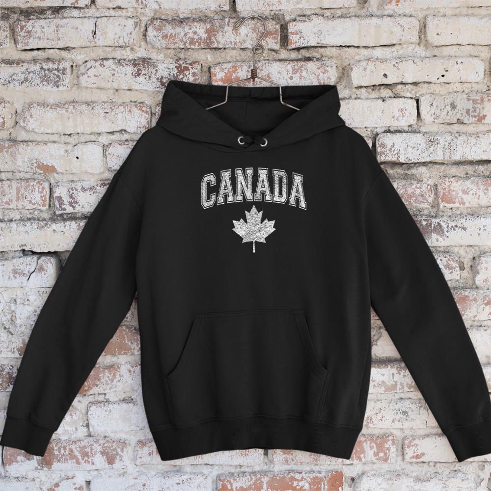 CANADA ATHLETIC TEAM SPORTS FLAG VARSITY STYLE MAPLE LEAF Hoodie