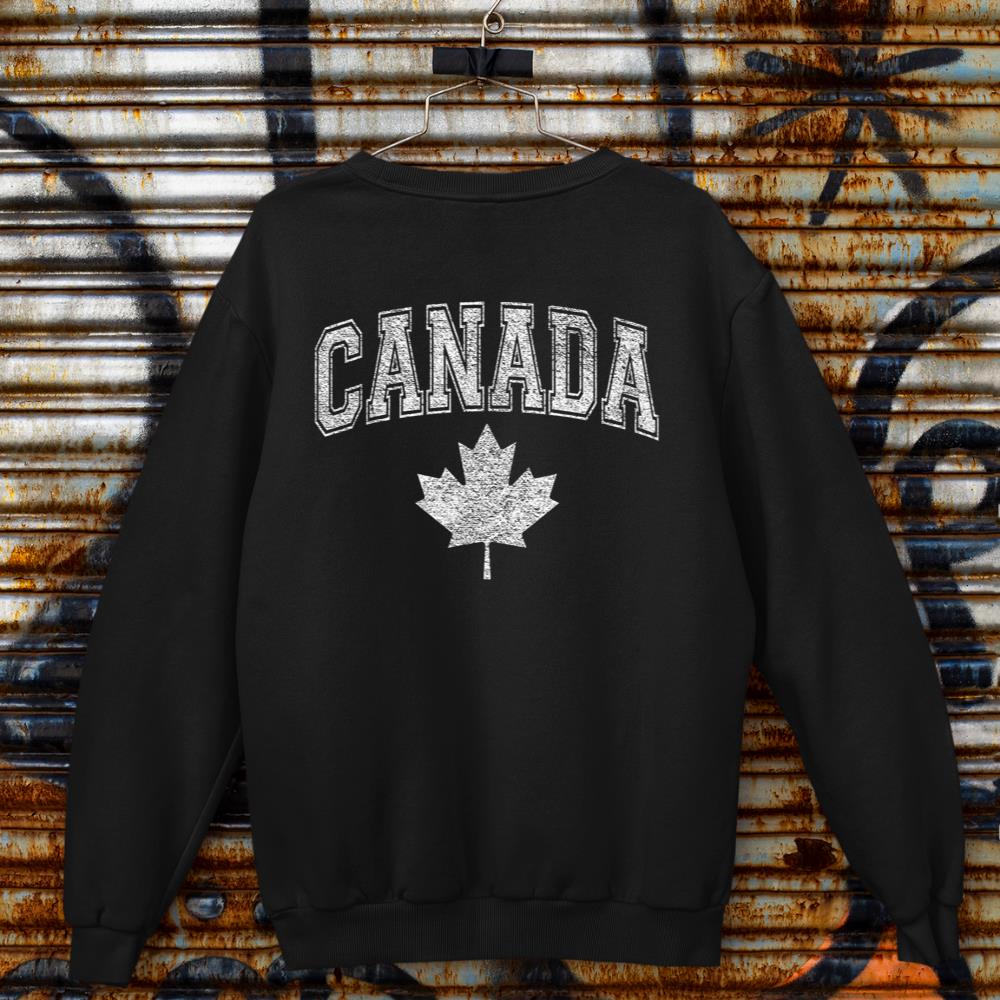 CANADA ATHLETIC TEAM SPORTS FLAG VARSITY STYLE MAPLE LEAF Sweatshirt