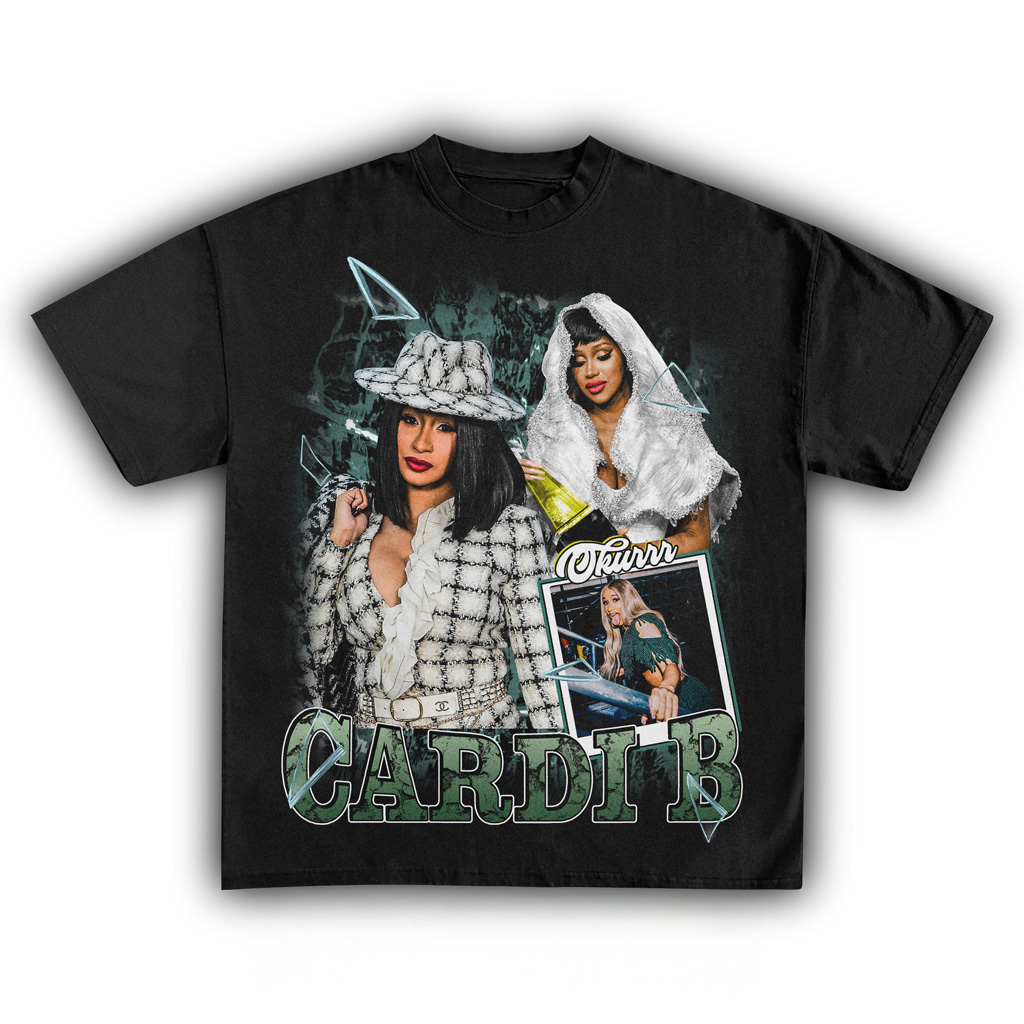 Cardi B Black T-Shirt Fan Merch Birthday Gifts For Music Lovers