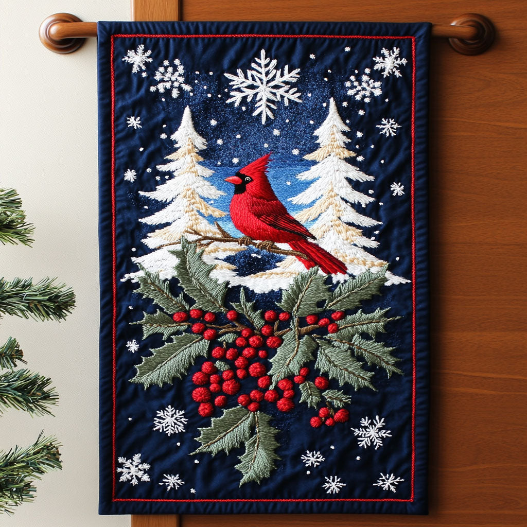 Cardinal Bird Quilted Table Runner Holiday Indoor Decorations Cardinal Gifts For Christmas