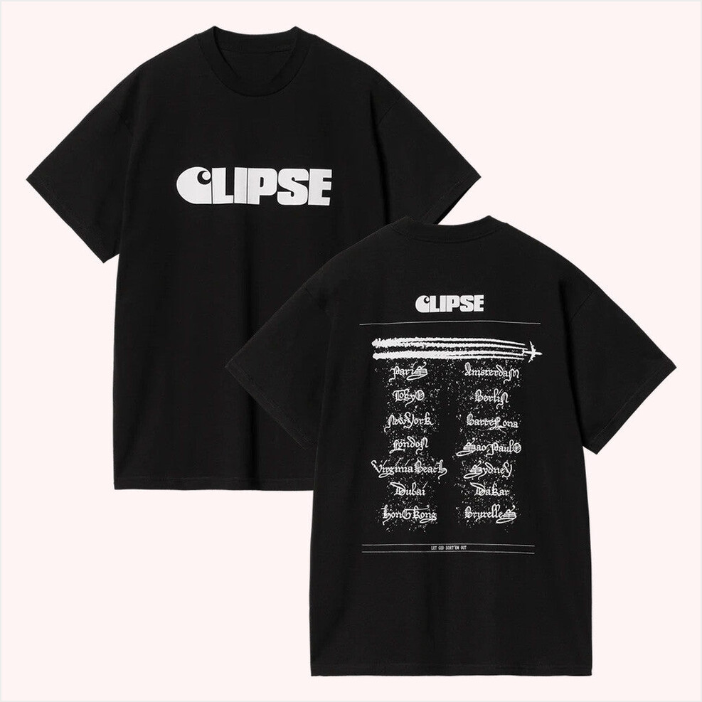 Carhartt Wip X Clipse T-Shirt Clipse Tour Merch Black Best Friend Gifts Birthday Gift Ideas