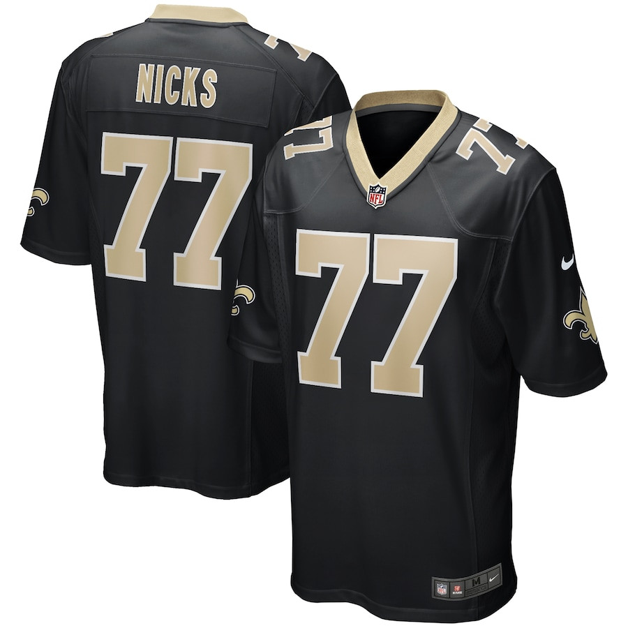Carl Nicks 77 New Orleans Saints Men Game Retired Jersey - Black - JS482
