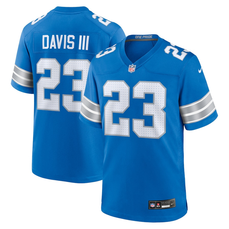 Carlton Davis III 23 Detroit Lions Game Men Jersey - Blue - JSDV529