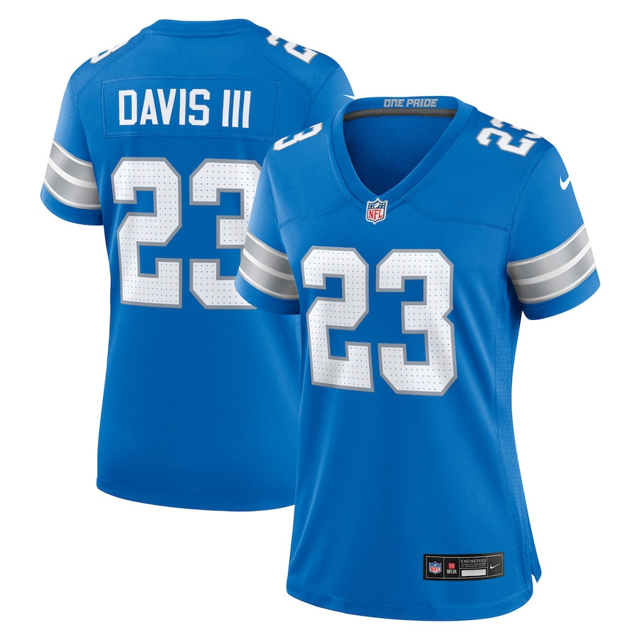 Carlton Davis III 23 Detroit Lions Women's Game Jersey - Blue - JSDV176