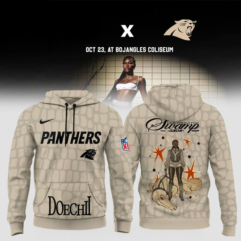Carolina Panthers X Doechii Live From The Swamp Tour 2025 Hoodie Carolina Panthers Merch