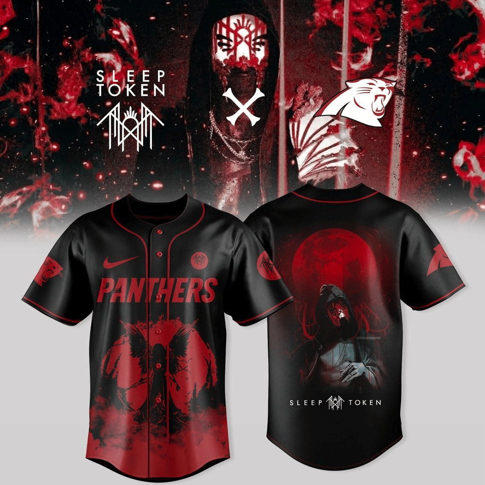 Carolina Panthers X Sleep Token Even In Arcadia Tour Merch Baseball Jersey Panthers Merch