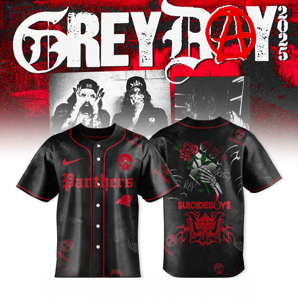 Carolina Panthers X Uicideboy Greyday Tour Merch 2025 Jersey Carolina Panthers Merch Fans Gifts