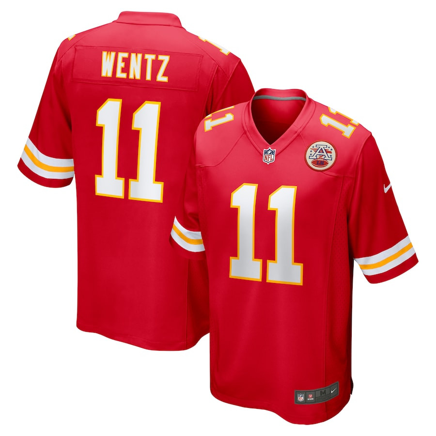 Carson Wentz 11 Kansas City Chiefs Game Men Jersey - Red - JS703