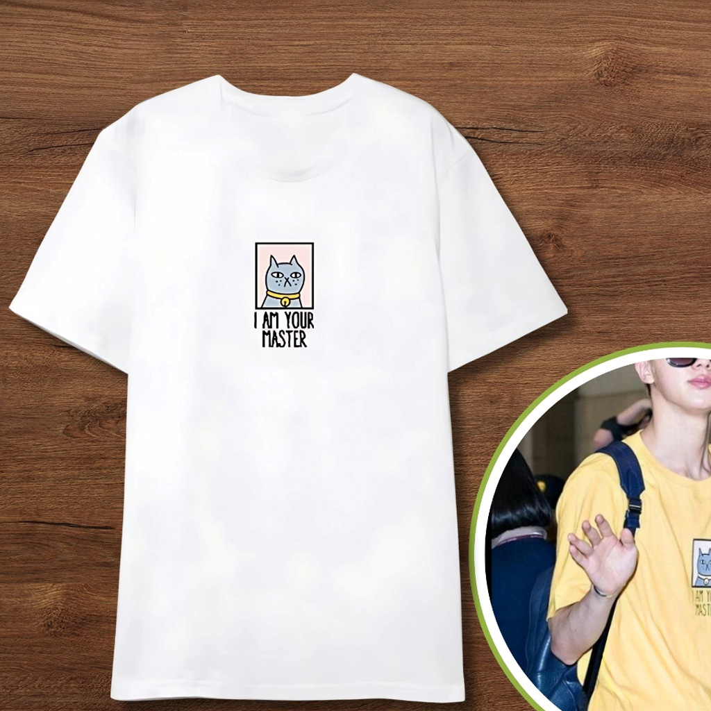 Cat I Am Your Master T-Shirt Worn By Jin BTS Fan Apparel Gifts For Girlfriend