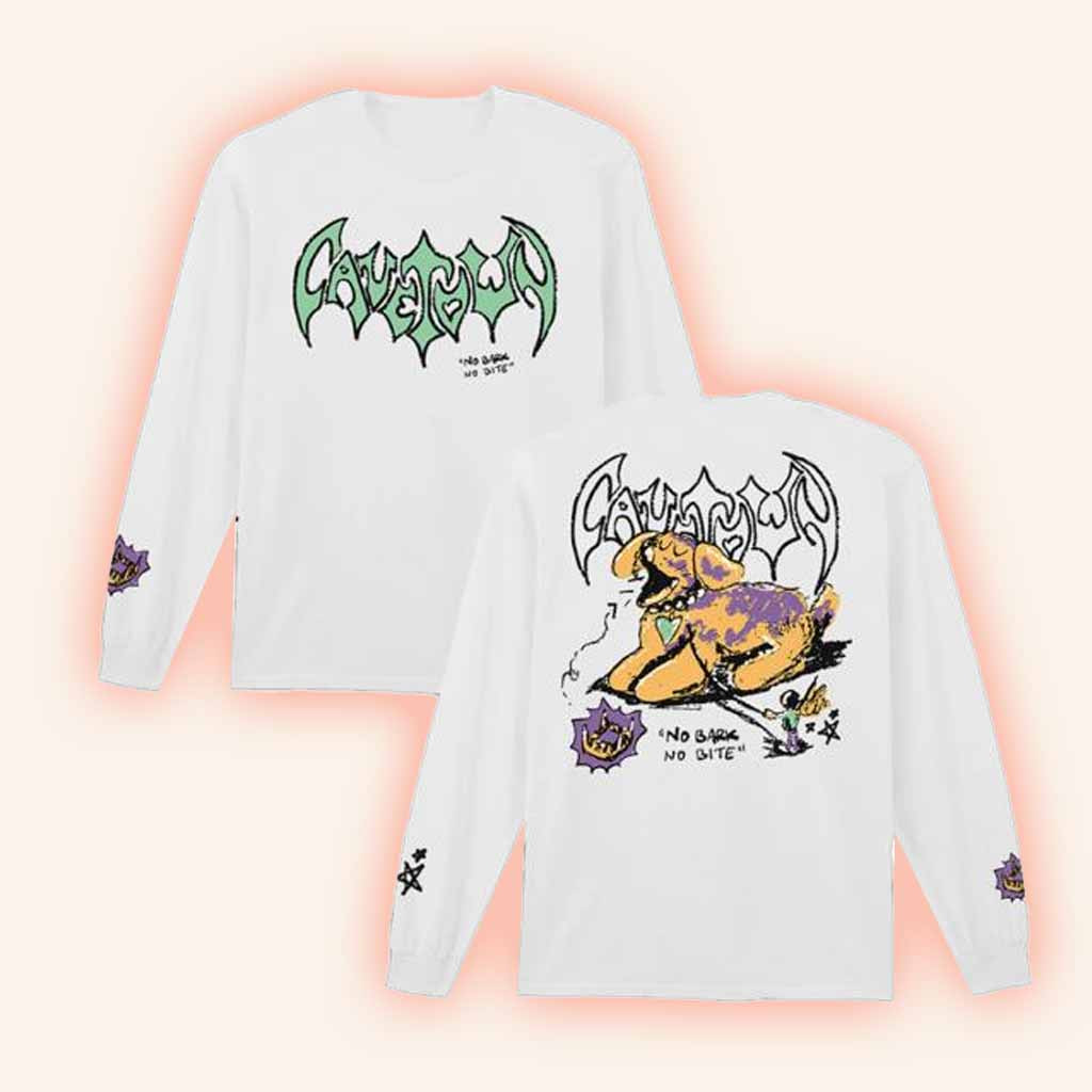 Cave Town Merch No Bark No Bite Long Sleeve T-Shirt Birthday Ideas For Husband