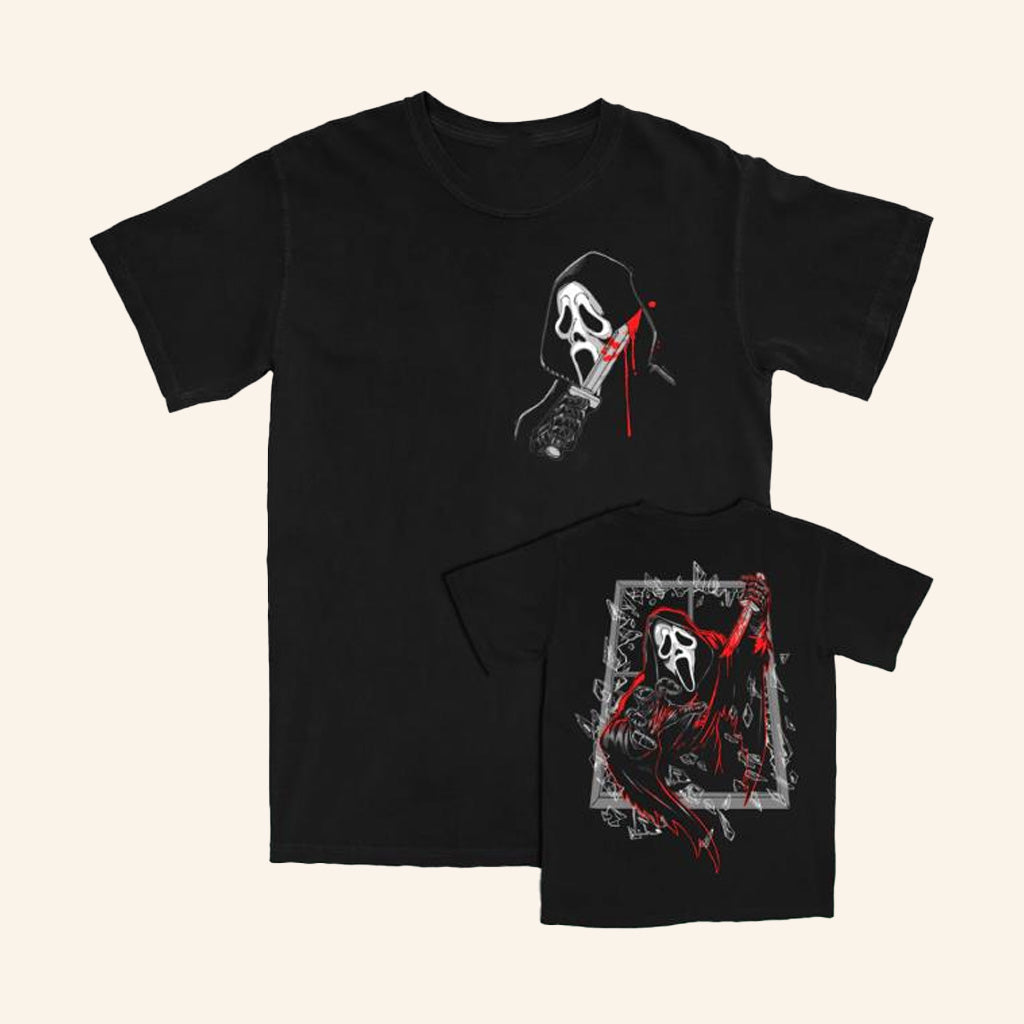 Cavitycolors Merch Ghostface Party Crasher T-Shirt Halloween Gifts For Him