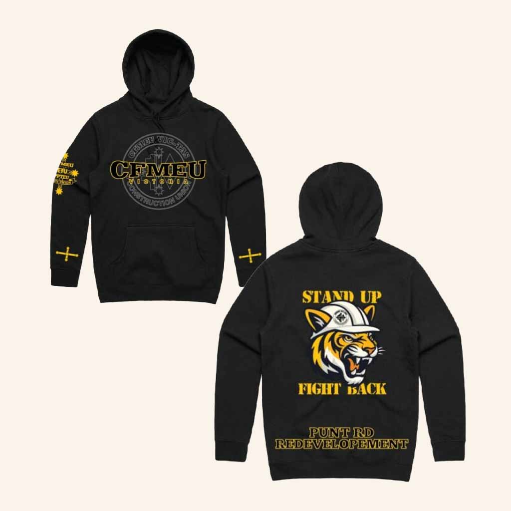 CFMEU Merch Punt Rd Redevelopment Jobsite Hoodie Birthday Gifts For Father