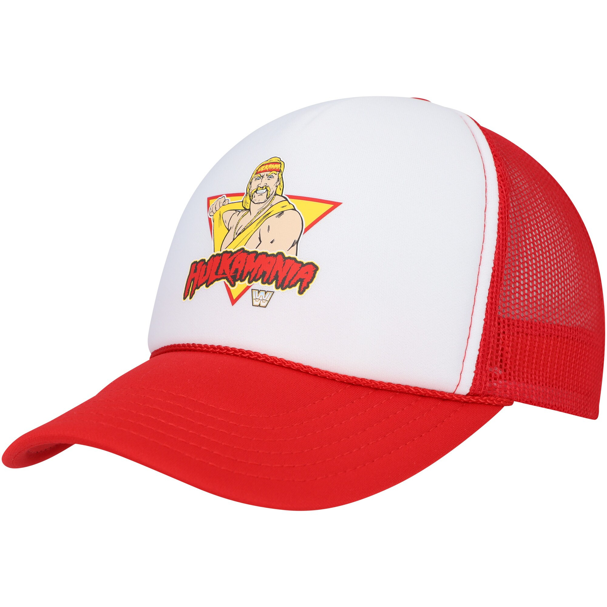 Chalk Line Redwhite Hulk Hogan Illustrated Trucker Adjustable Hat Hulk Hogan Merch