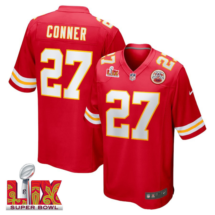 Chamarri Conner #27 Kansas City Chiefs Super Bowl LIX Jersey - Men's - Red - JS334