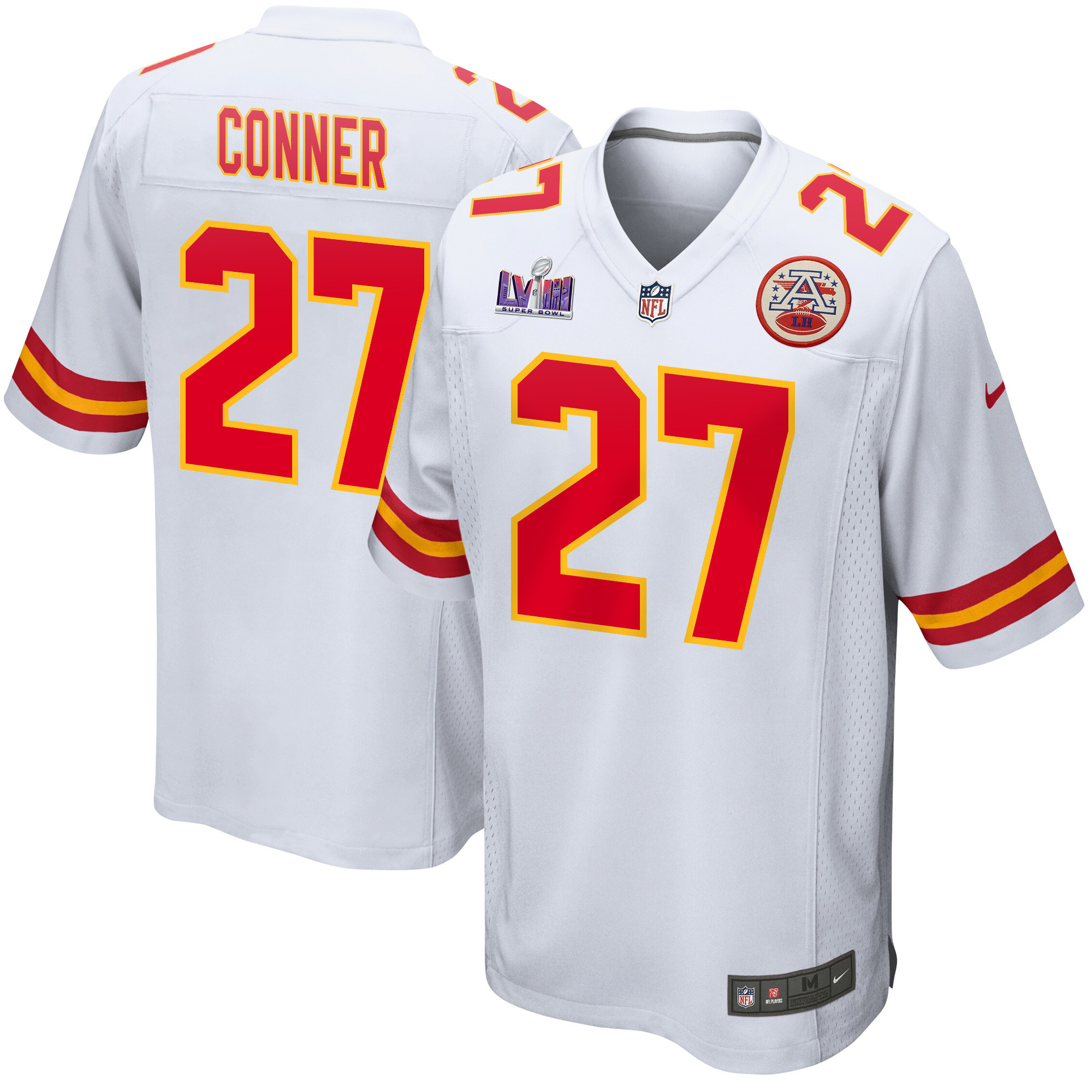 Chamarri Conner 27 Kansas City Chiefs Super Bowl LVIII Patch Game Men Jersey - White - JSDV773
