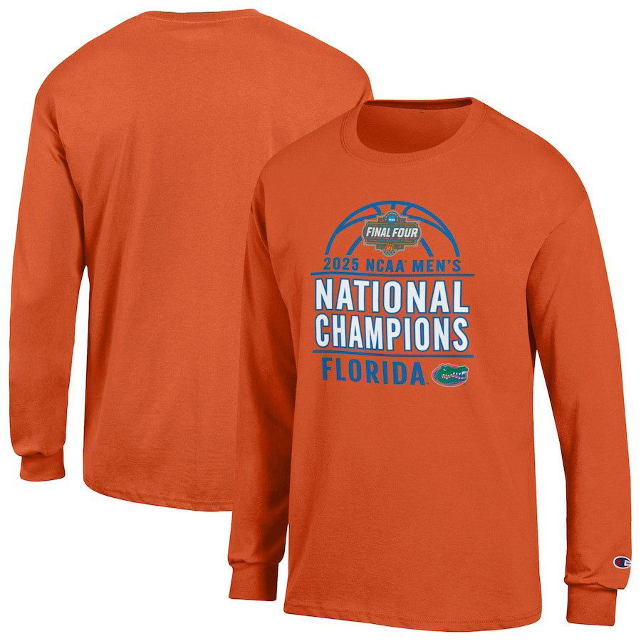 Champion Orange Florida Gators 2025 NCAA Men's Basketball National Champions Long Sleeve Shirt