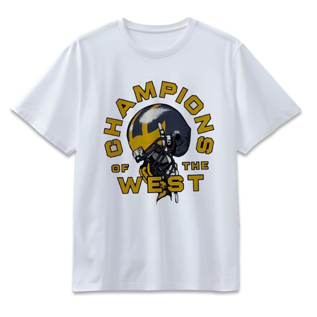 Champions Of The West T-Shirt Michigan Wolverines Merch Gifts For Football Lovers