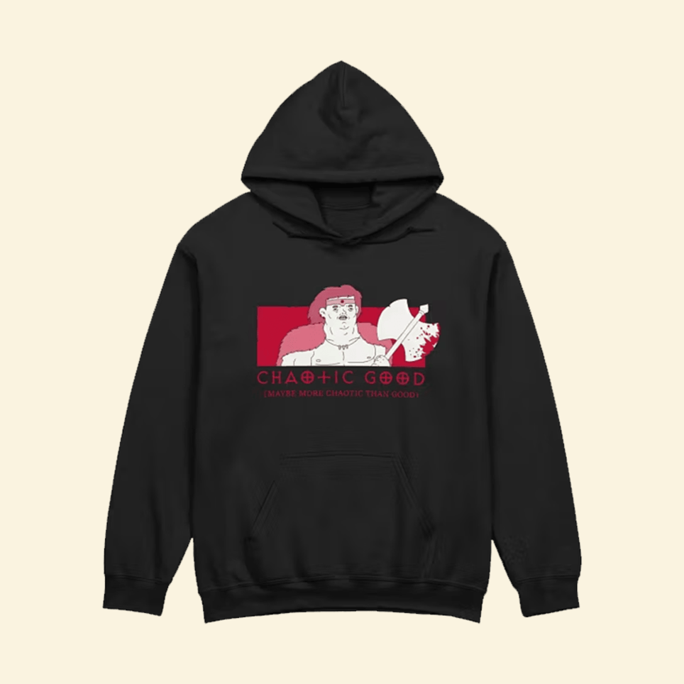 Chaotic Good Barbarian Hoodie Dungeon Soup Merch Good Father's Day Presents BFF Gifts Ideas
