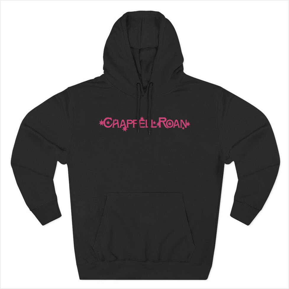 Chappell Roan Black Three-panel Fleece Hoodie BFF Birthday Gifts Christmas Presents