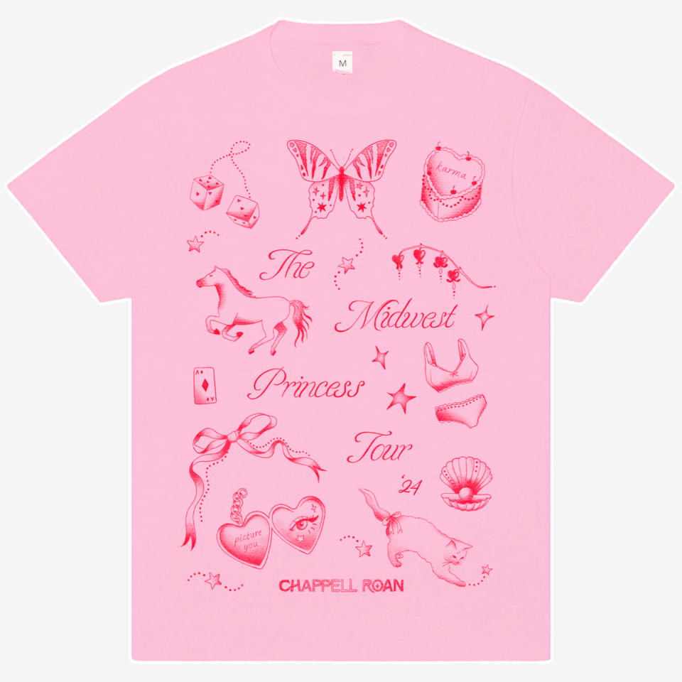 Chappell Roan Merch Shirt Chappell Roan Midwest Princess 2024 Tour T-Shirt Gifts For Fan
