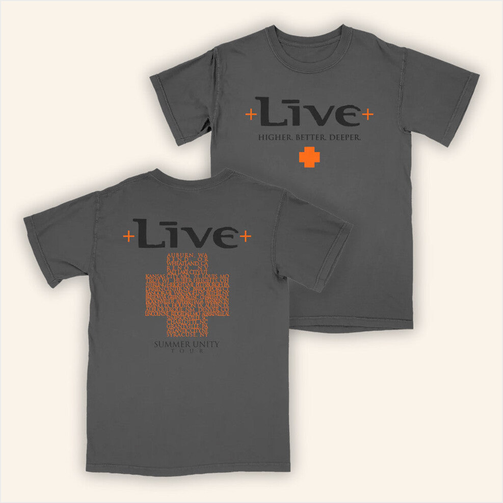 Charcoal Summer Unity Tour T-Shirt Livetheband Merch Best Birthday Gifts For Husband BFF Gifts